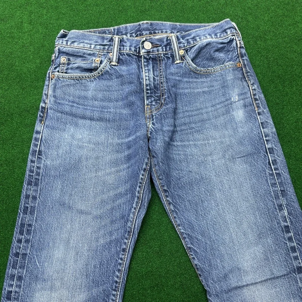 Levi's 511 Slim Fit Blue Distressed Jeans Mens Size 32x34